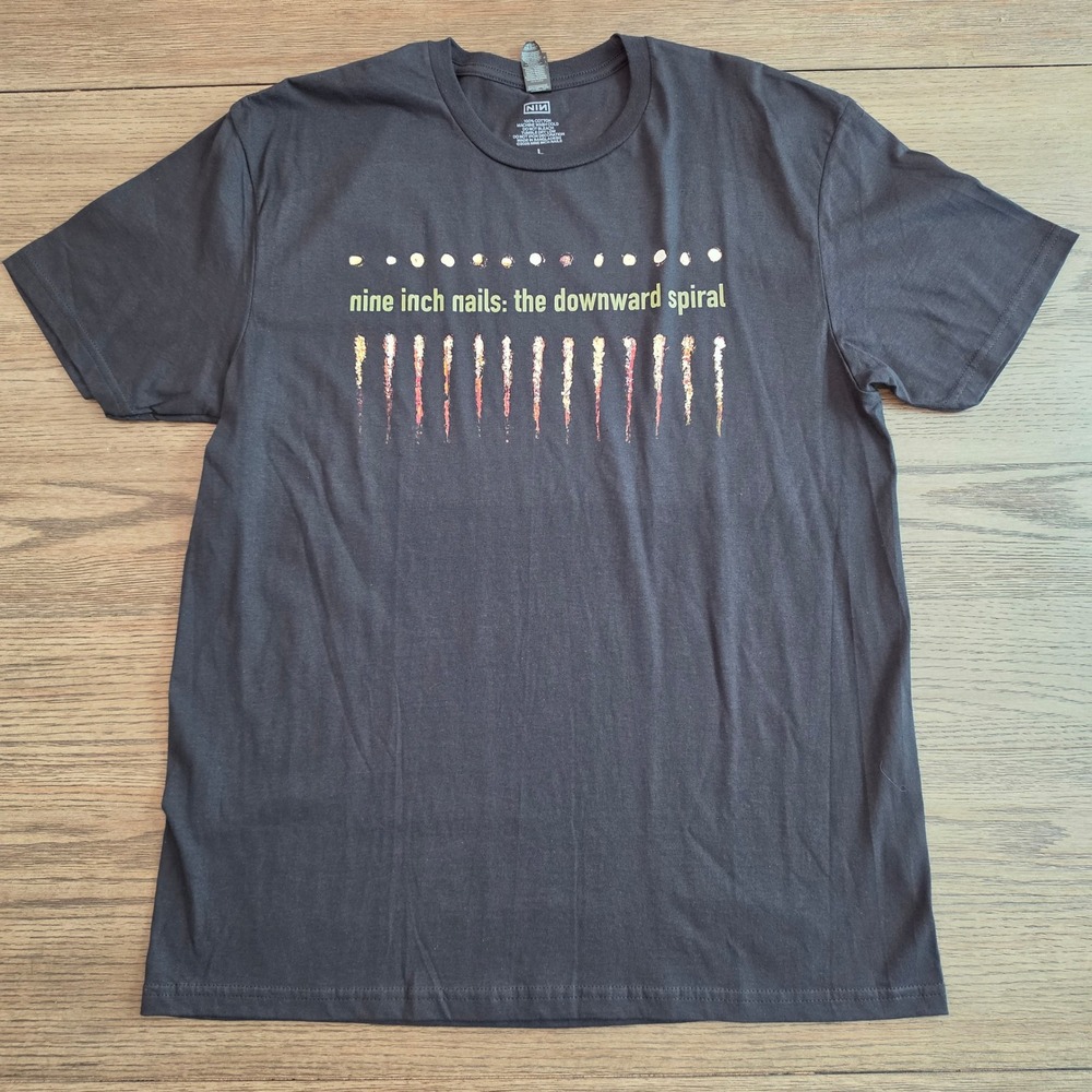 Nine Inch Nails The Downward Spiral Black Graphic T-Shirt Mens Large NIN Tee